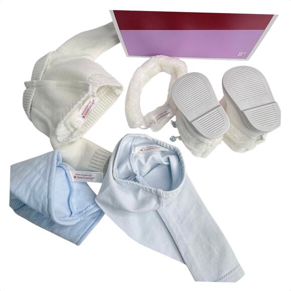 American Girl Enchanting Winter Outfit Doll Skirt Top Legging Boots Headband Box - Picture 4 of 12